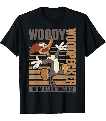 Amazon.com: Woody Woodpecker Full Body Logo Portrait T-Shirt